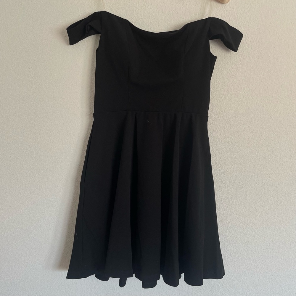 Francesca's Collections Black Dress with Zippered Back